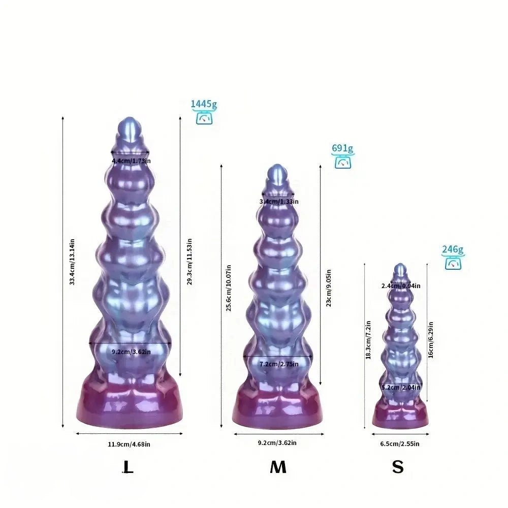 Spiral Horn Fantasy Dildo - Silicone Monster Dildo