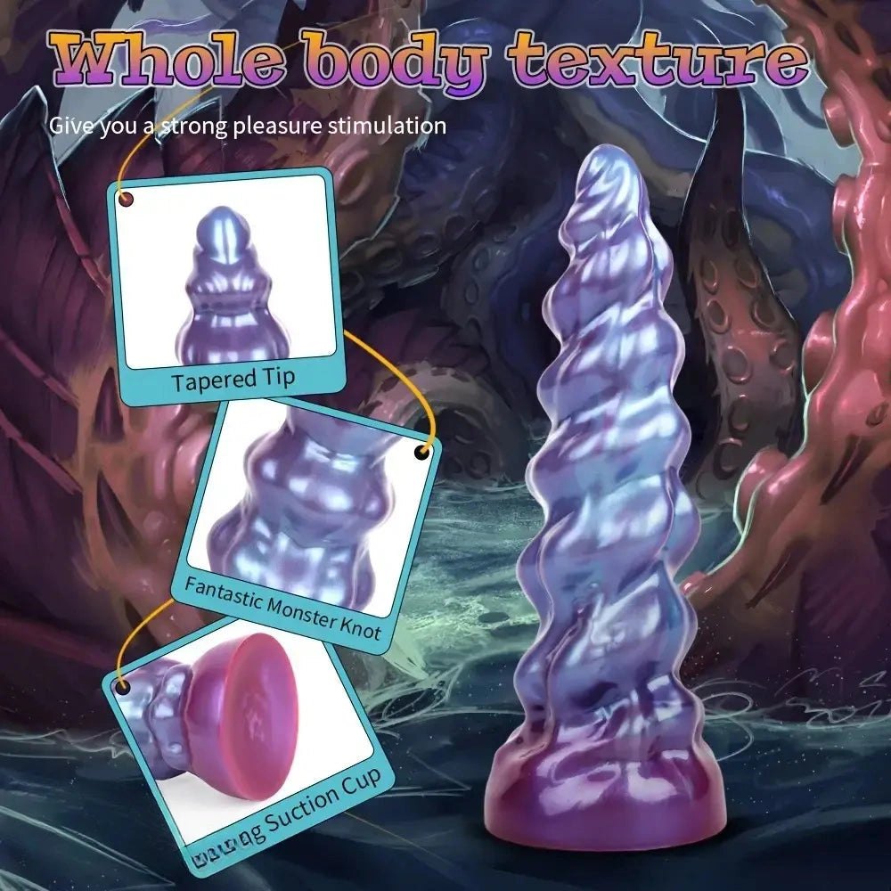 Spiral Horn Fantasy Dildo - Silicone Monster Dildo