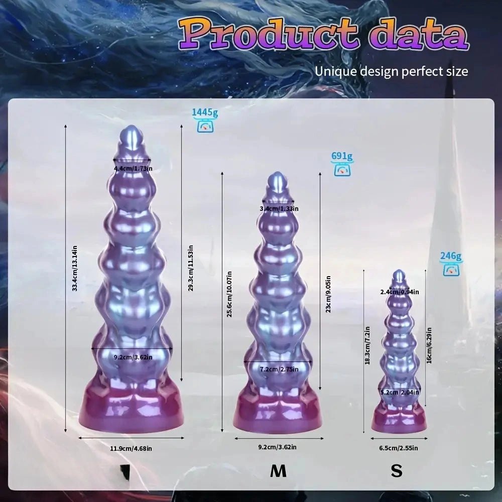 Spiral Horn Fantasy Dildo - Silicone Monster Dildo