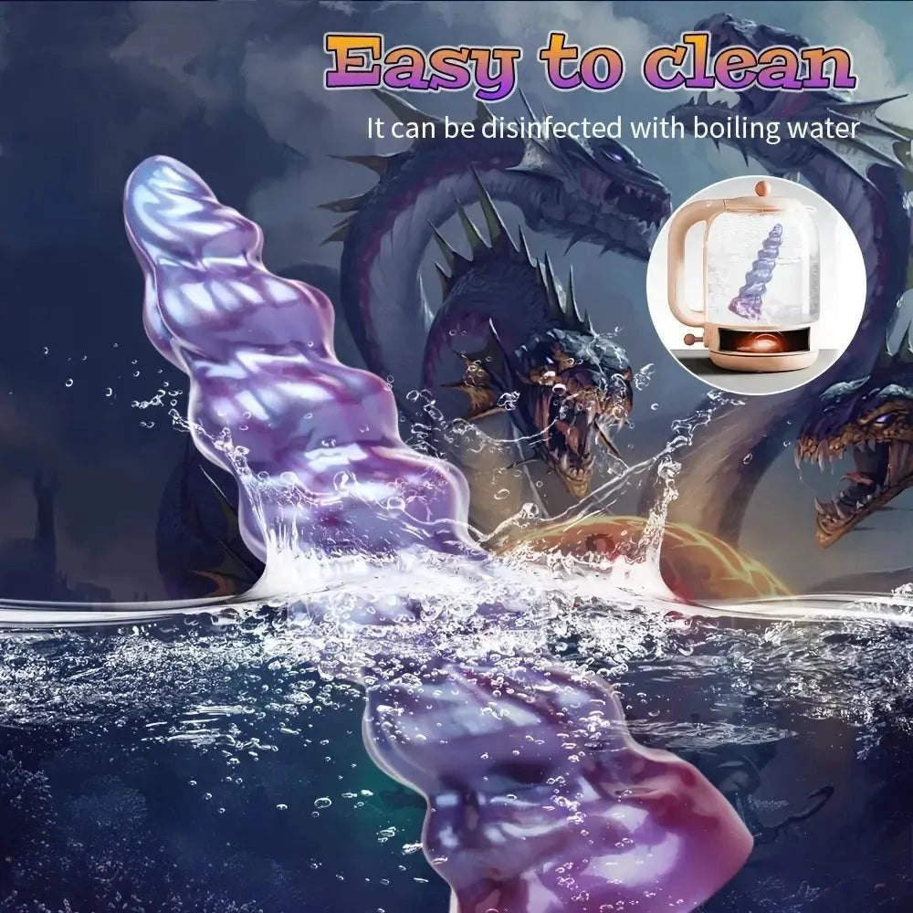 Spiral Horn Fantasy Dildo - Silicone Monster Dildo