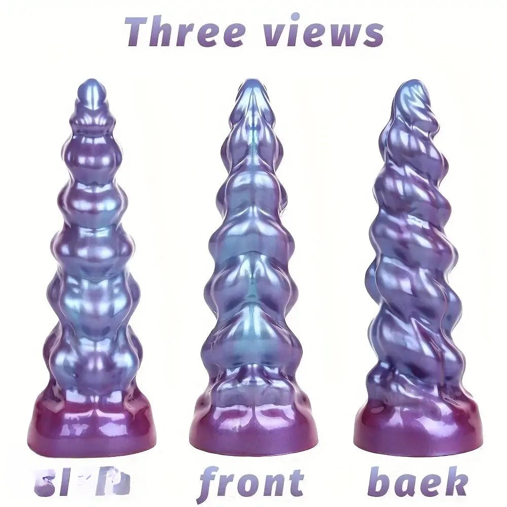 Spiral Horn Fantasy Dildo - Silicone Monster Dildo
