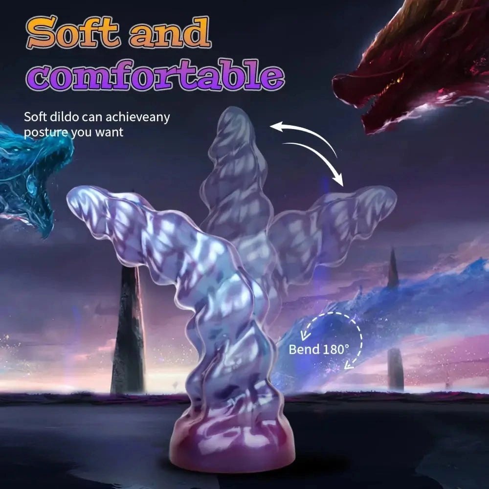 Spiral Horn Fantasy Dildo - Silicone Monster Dildo