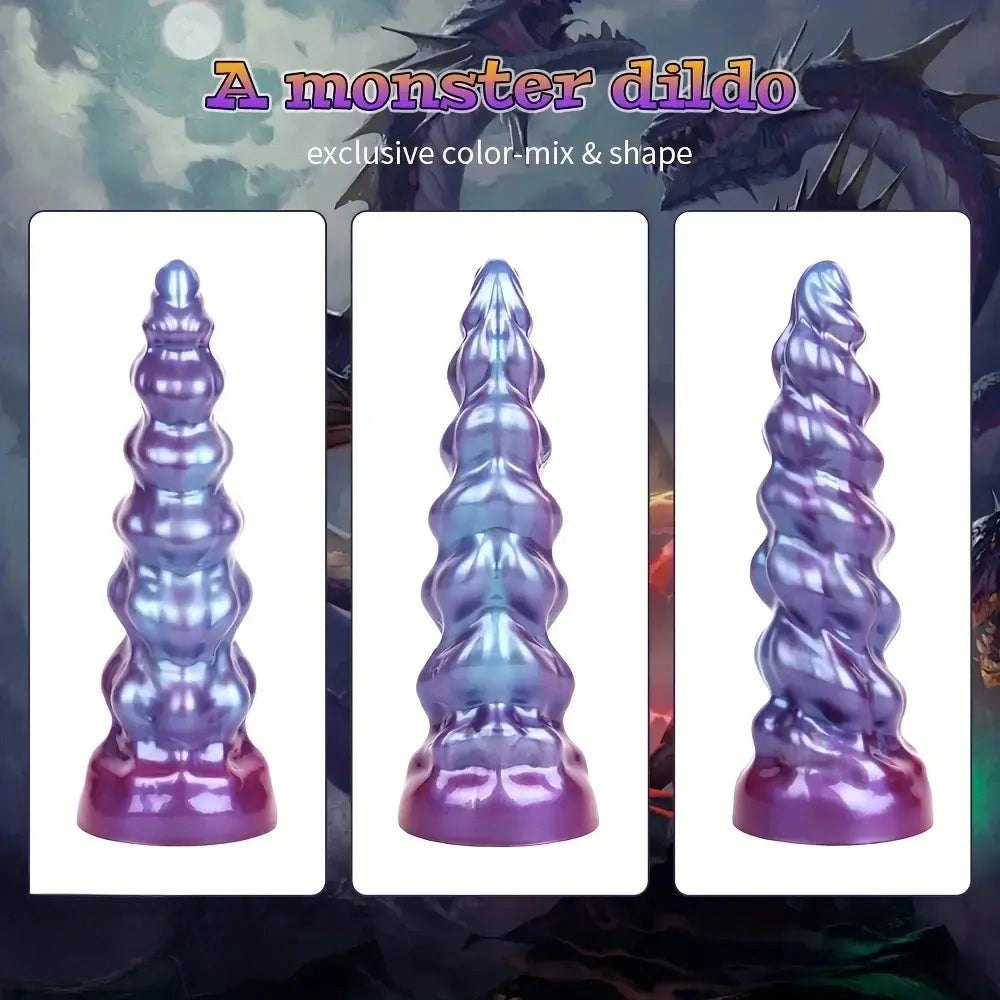 Spiral Horn Fantasy Dildo - Silicone Monster Dildo