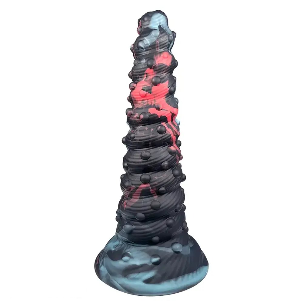 Spiral Monster Fantasy Dildo - Silicone Dragon Dildo 8 in