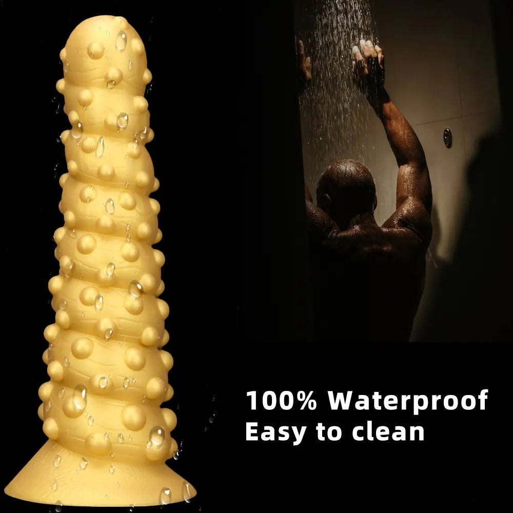 Spiral Spiked Anal Dildo, 3 Sizes - Silicone Anal Dildo