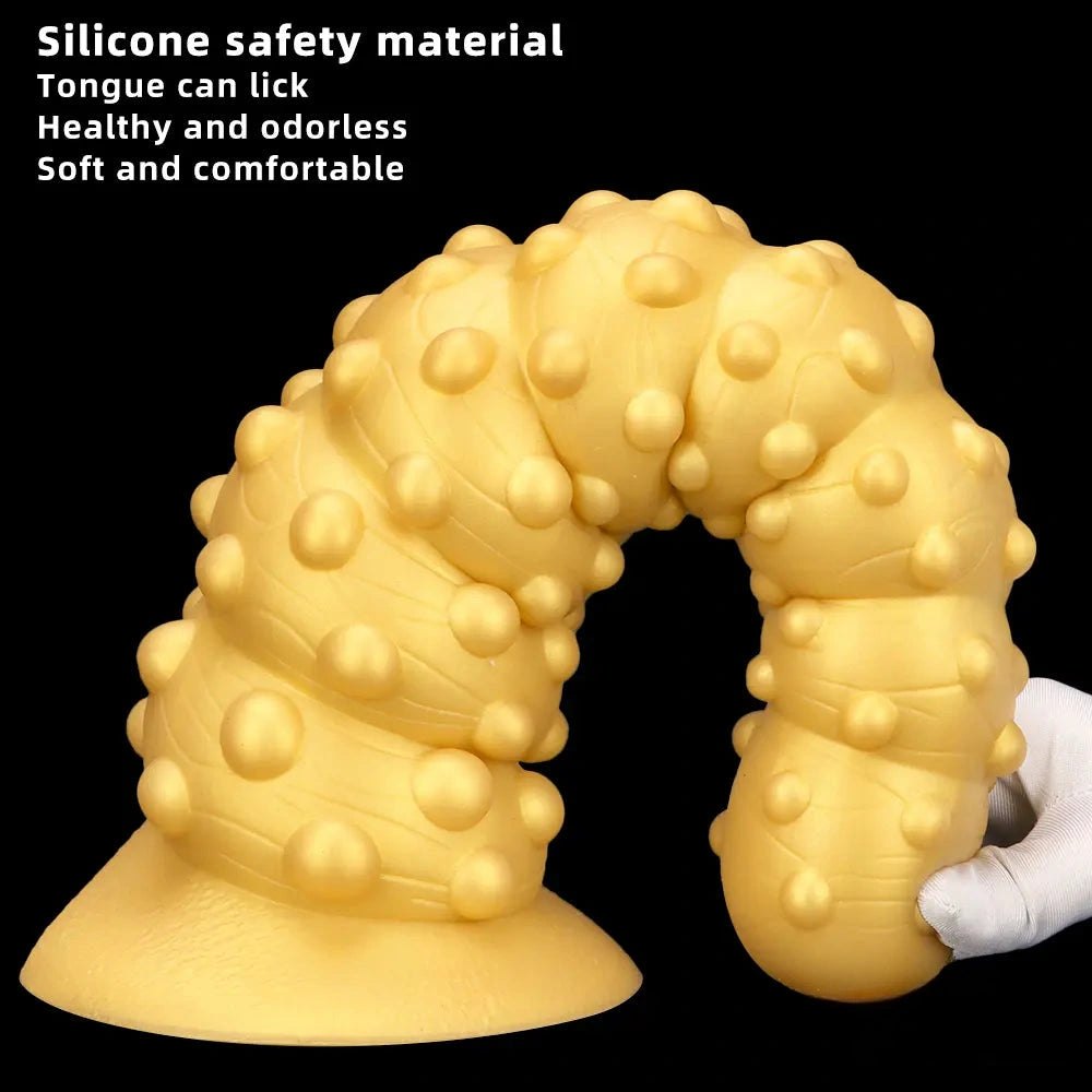 Spiral Spiked Anal Dildo, 3 Sizes - Silicone Anal Dildo