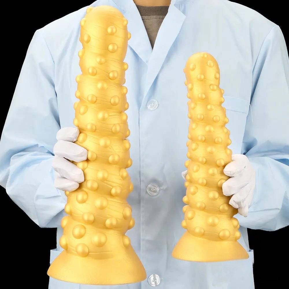Spiral Spiked Anal Dildo, 3 Sizes - Silicone Anal Dildo