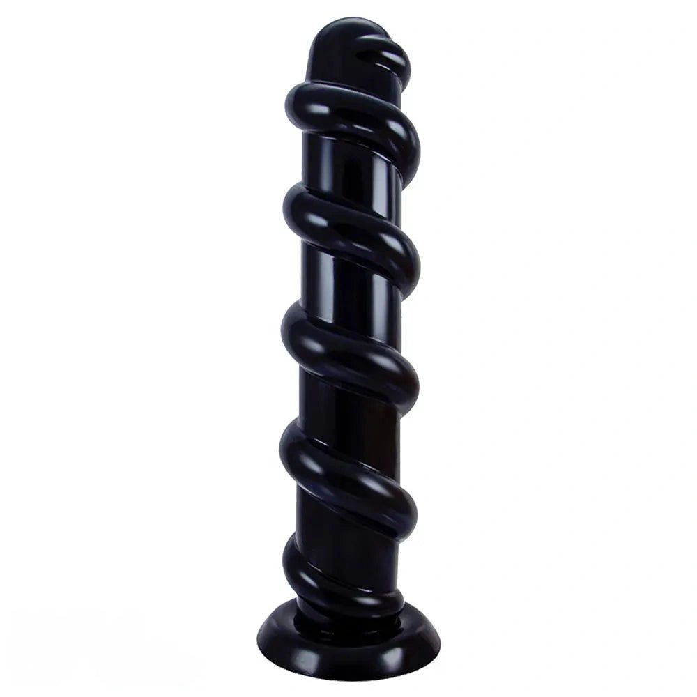 Spiral Suction Cup Dildo 13 in - Suction Cup Dildo
