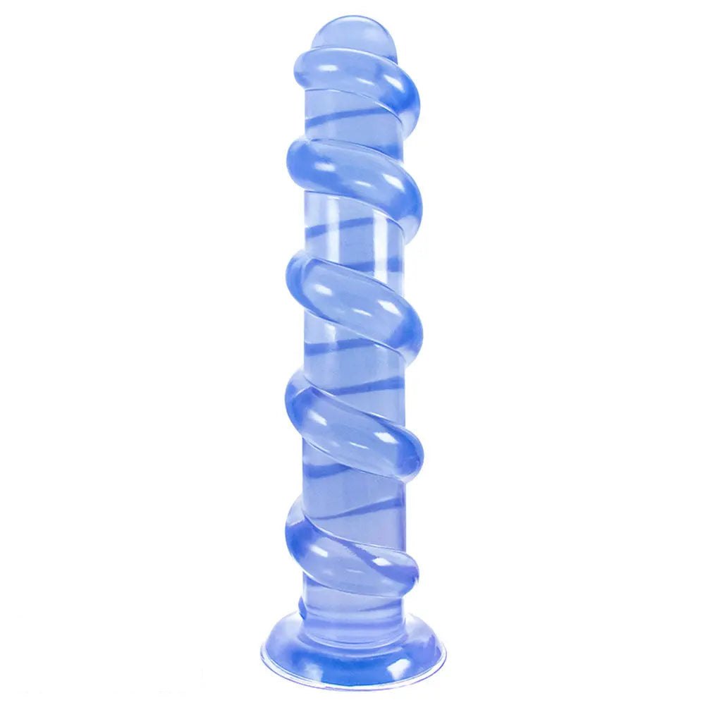 Spiral Suction Cup Dildo 13 in - Suction Cup Dildo