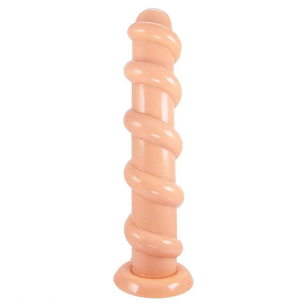 Spiral Suction Cup Dildo 13 in - Suction Cup Dildo