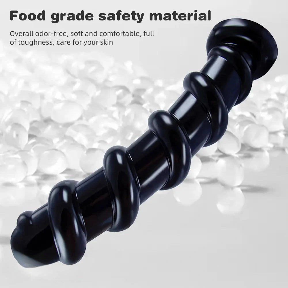 Spiral Suction Cup Dildo 13 in - Suction Cup Dildo