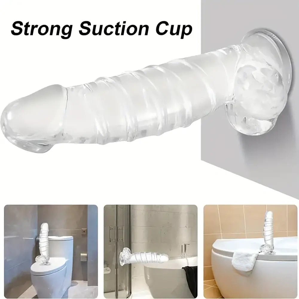 Spiral Suction Cup Dildo 12.9in - Realistic Hands-Free Dildo