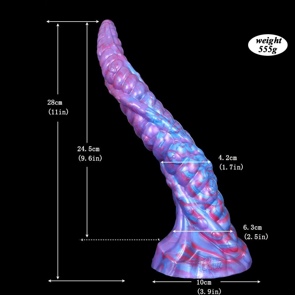 Spiral Tentacle Fantasy Dildo 11 in - Fantasy Monster Dildo