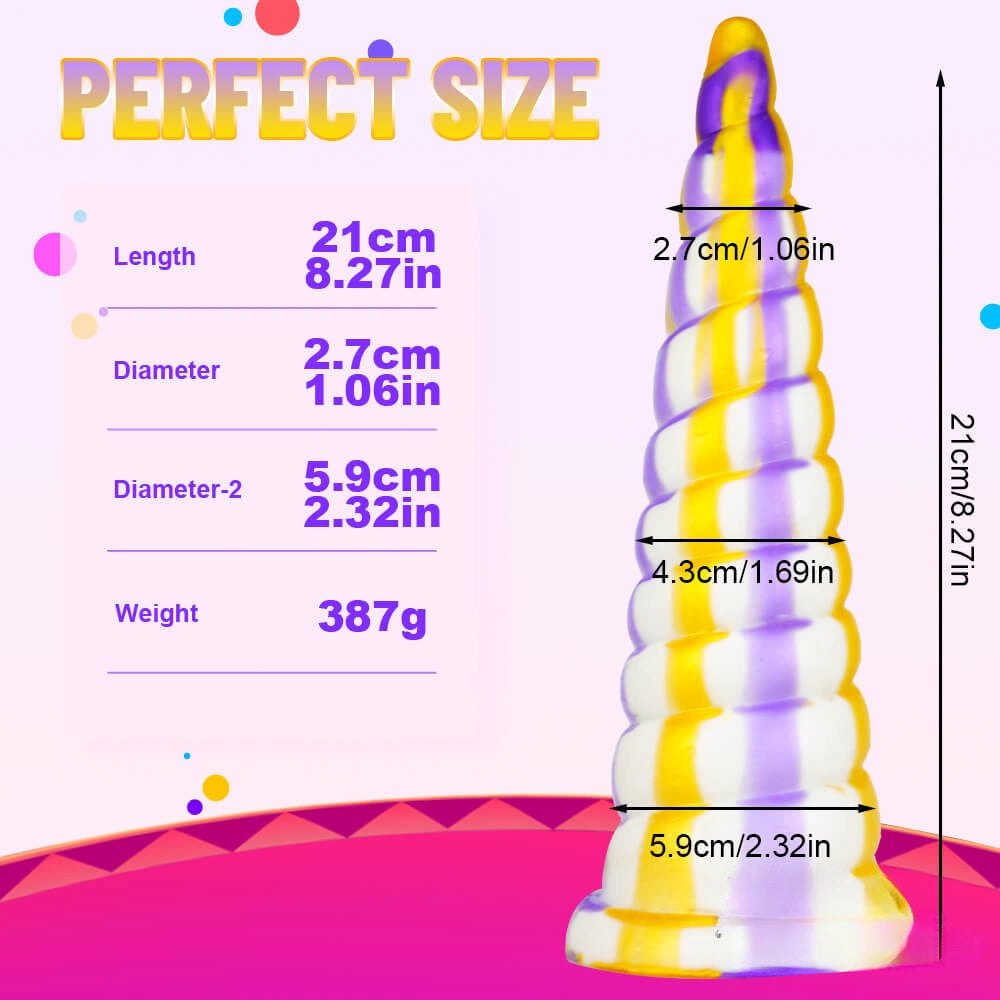 Spiral Tentacle Fantasy Dildo 8 in - Monster Dragon Dildo