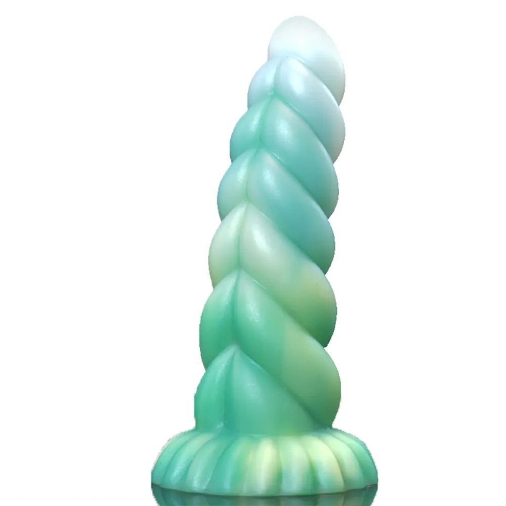 Spiral Tentacle Fantasy Dildo - Dragon Dildo Style Silicone Toy