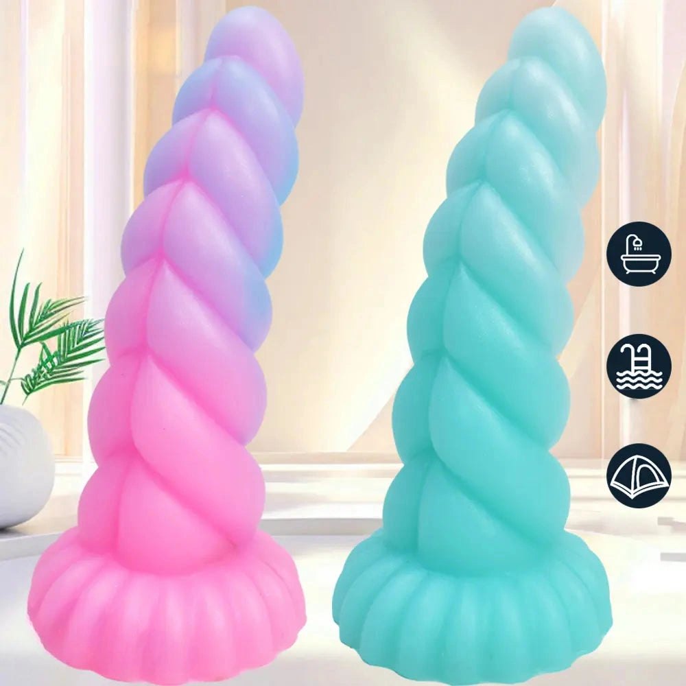 Spiral Tentacle Fantasy Dildo - Dragon Dildo Style Silicone Toy
