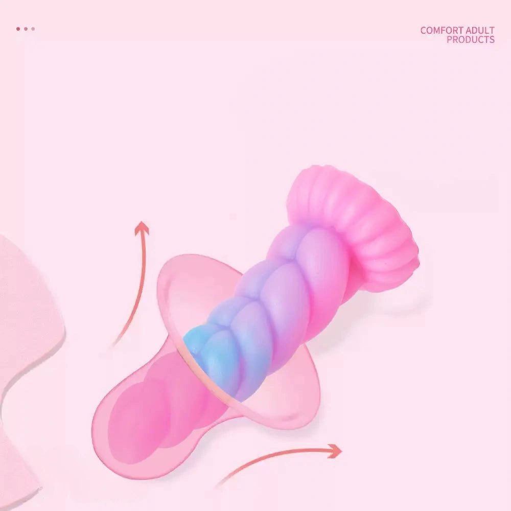 Spiral Tentacle Fantasy Dildo - Dragon Dildo Style Silicone Toy
