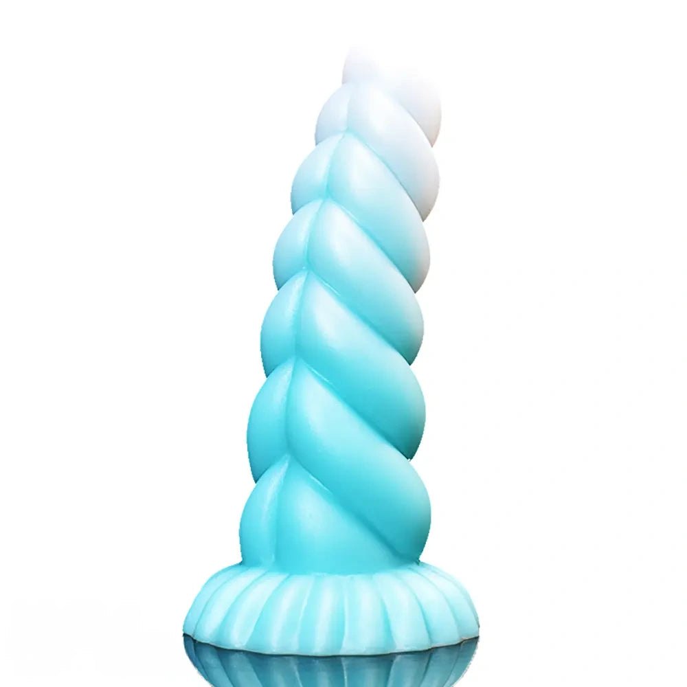Spiral Tentacle Fantasy Dildo - Dragon Dildo Style Silicone Toy