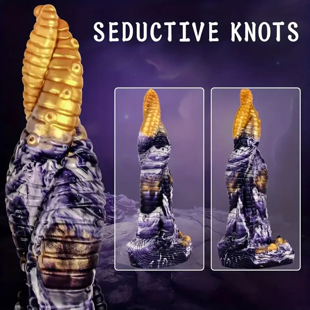 Spiral Tentacle Fantasy Dildo - Mixed Silicone Dragon Dildo