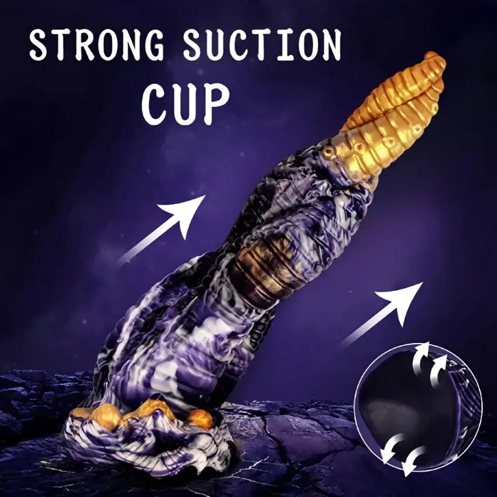Spiral Tentacle Fantasy Dildo - Mixed Silicone Dragon Dildo