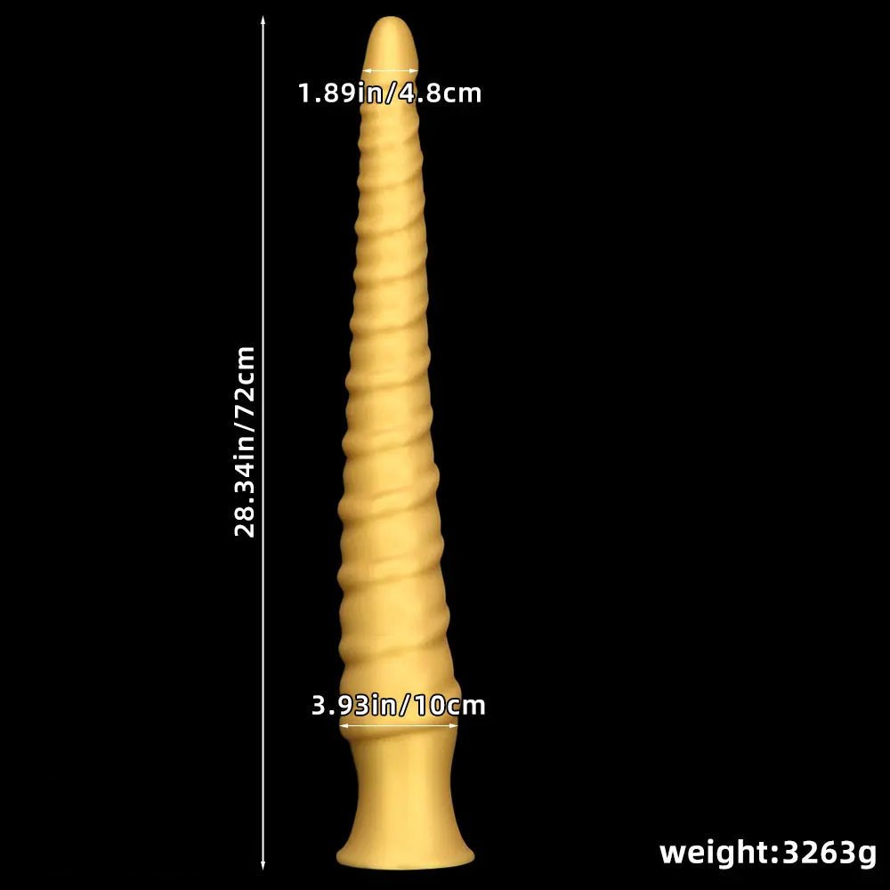 Spiral Thread Fantasy Dildo - Large Thick Huge Dildo