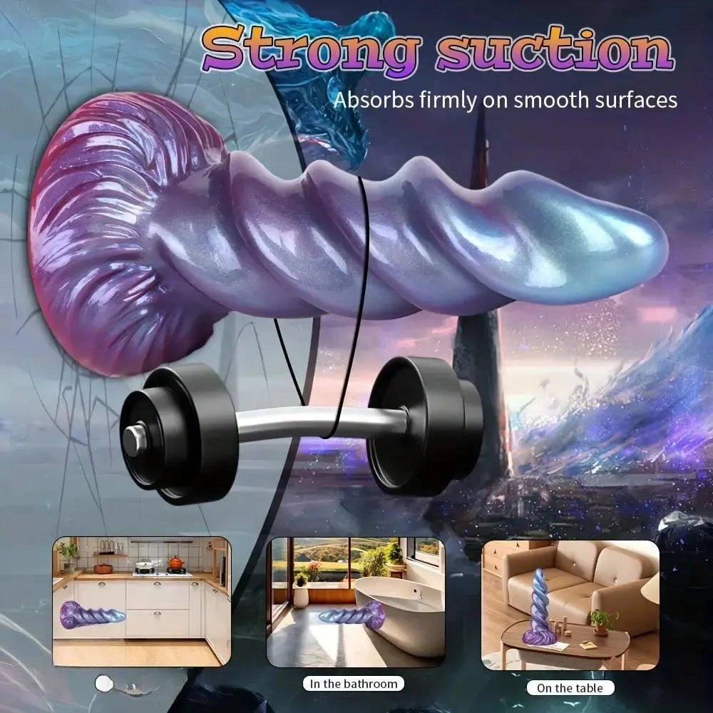 Spiral Twist Fantasy Dildo - Silicone Monster Fantasy Dildo