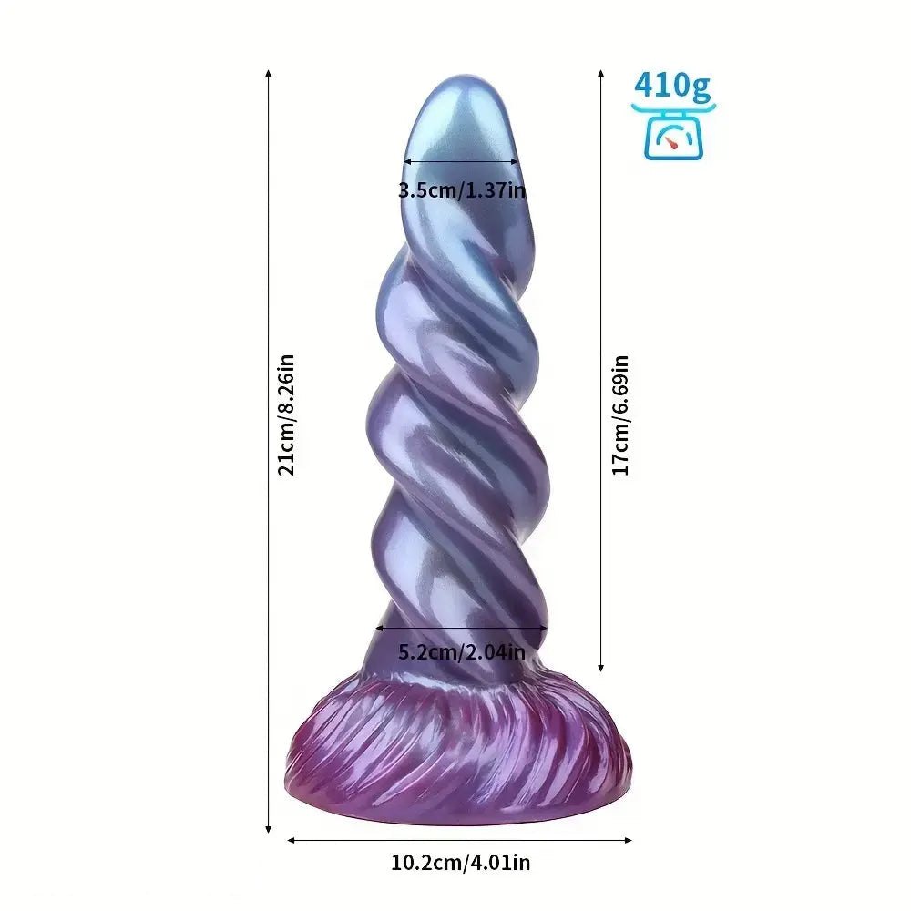 Spiral Twist Fantasy Dildo - Silicone Monster Fantasy Dildo