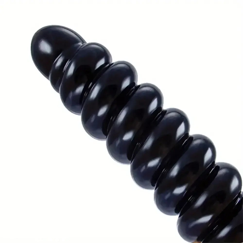 Spiral Twist Anal Dildo 9in - Ribbed PVC Anal Toy