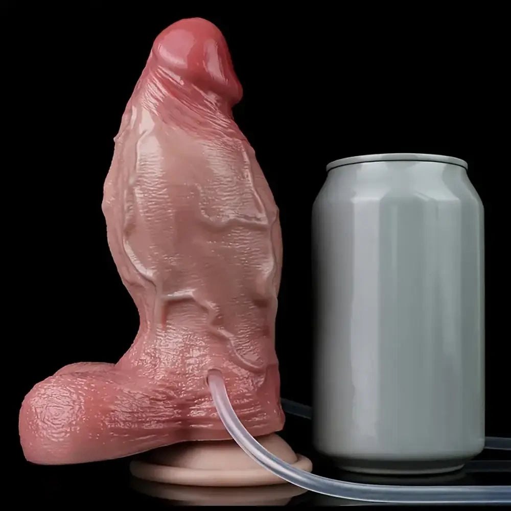 Squirting Anal Dildo 6.5 in - Silicone Anal Dildo with Spray Tube