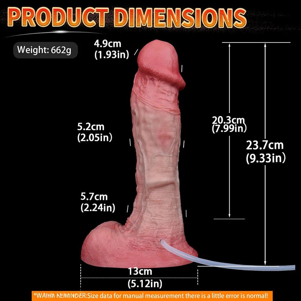 Squirting Dildo With Syringe Kit - Ejaculating Silicone Dildo