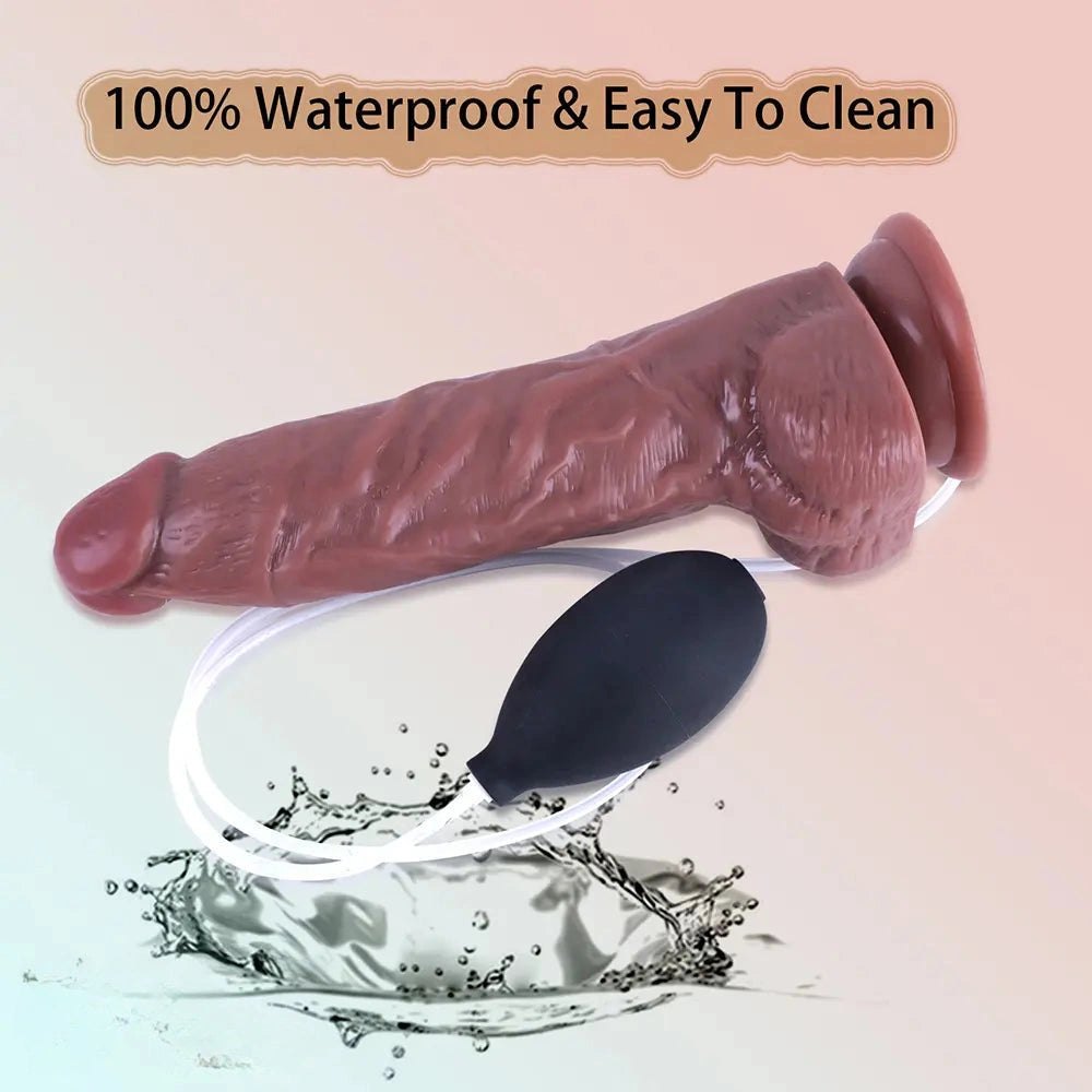 Squirting Dildo With Pump 9.05in - Ejaculating Dildo Toy