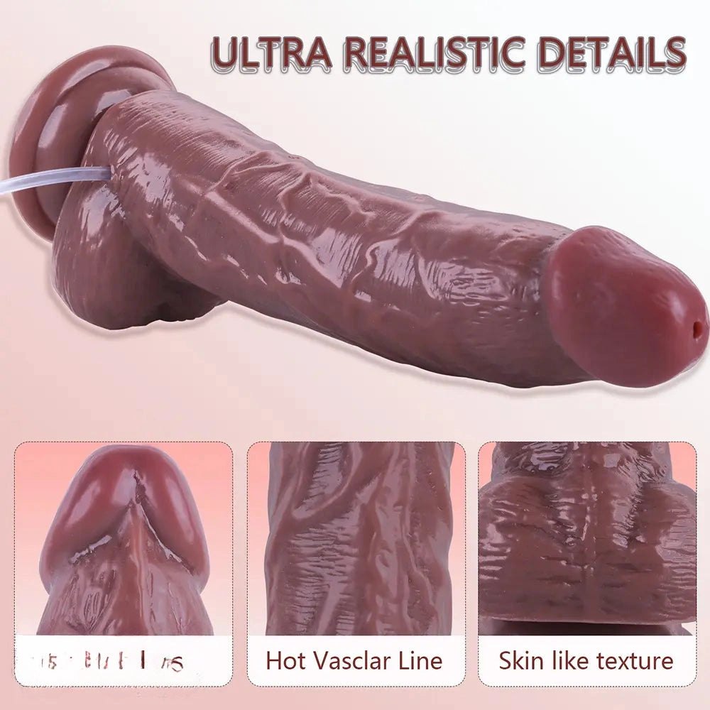 Squirting Dildo With Pump 9.05in - Ejaculating Dildo Toy