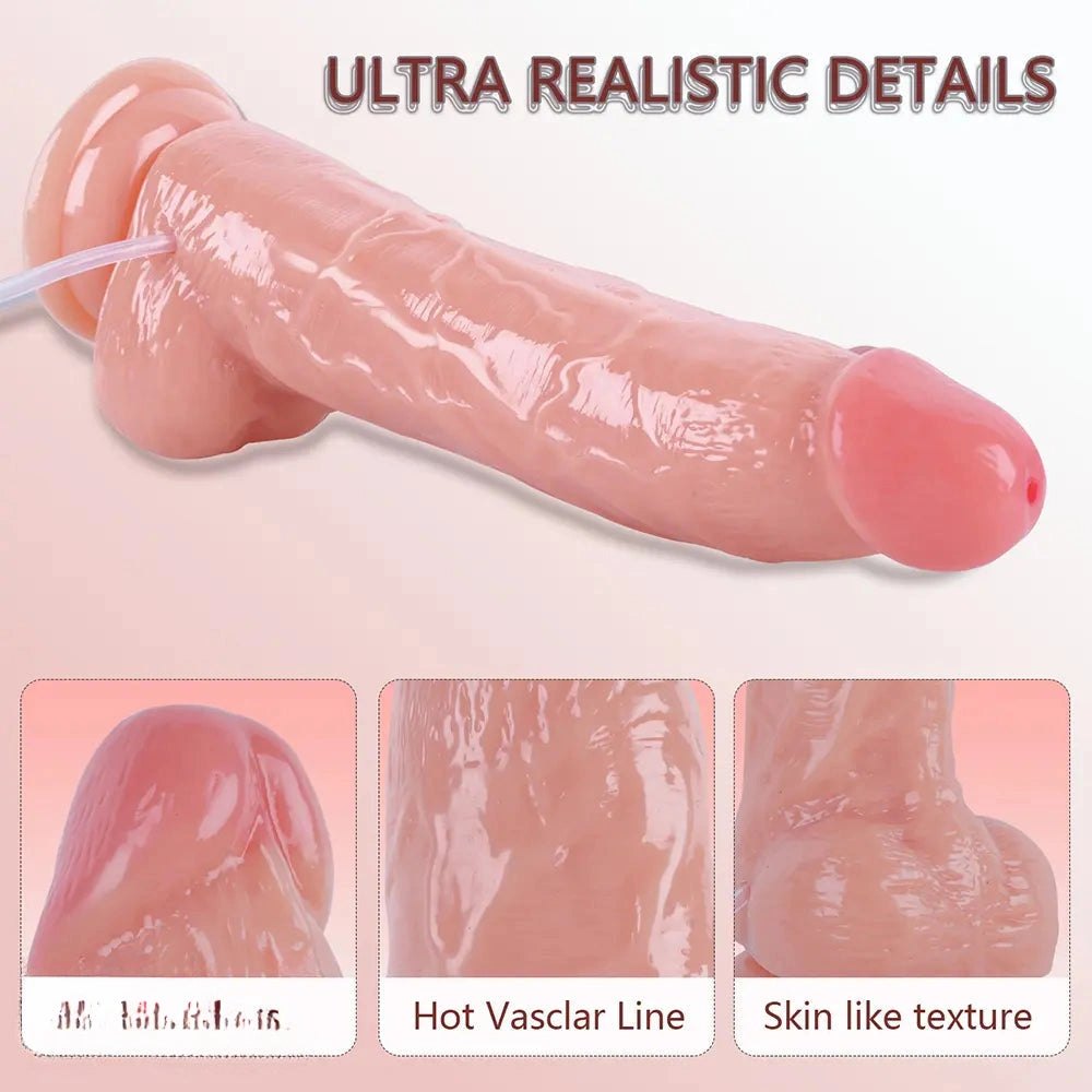 Squirting Dildo With Pump 9.05in - Ejaculating Dildo Toy