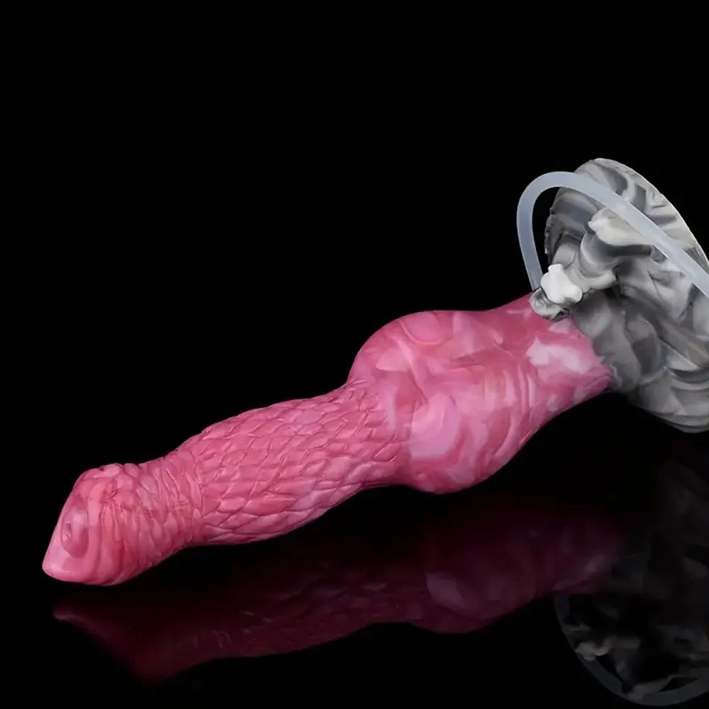 Squirting Dog Knot Dildo - Animal Style Silicone Dildo