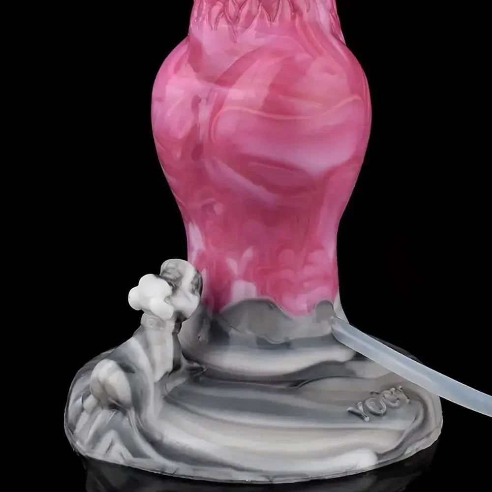 Squirting Dog Knot Dildo - Animal Style Silicone Dildo