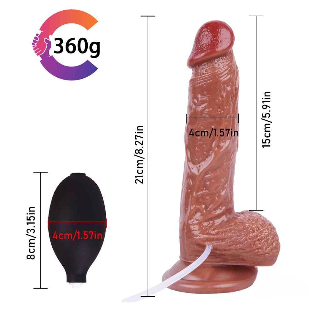 Squirting Ejaculating Dildo 8 in - Realistic Squirting Dildo