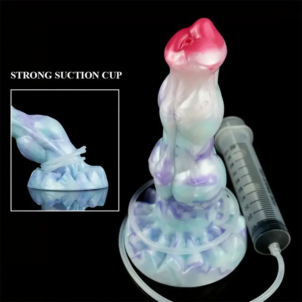 Squirting Fantasy Suction Dildo - Silicone Big Dildo