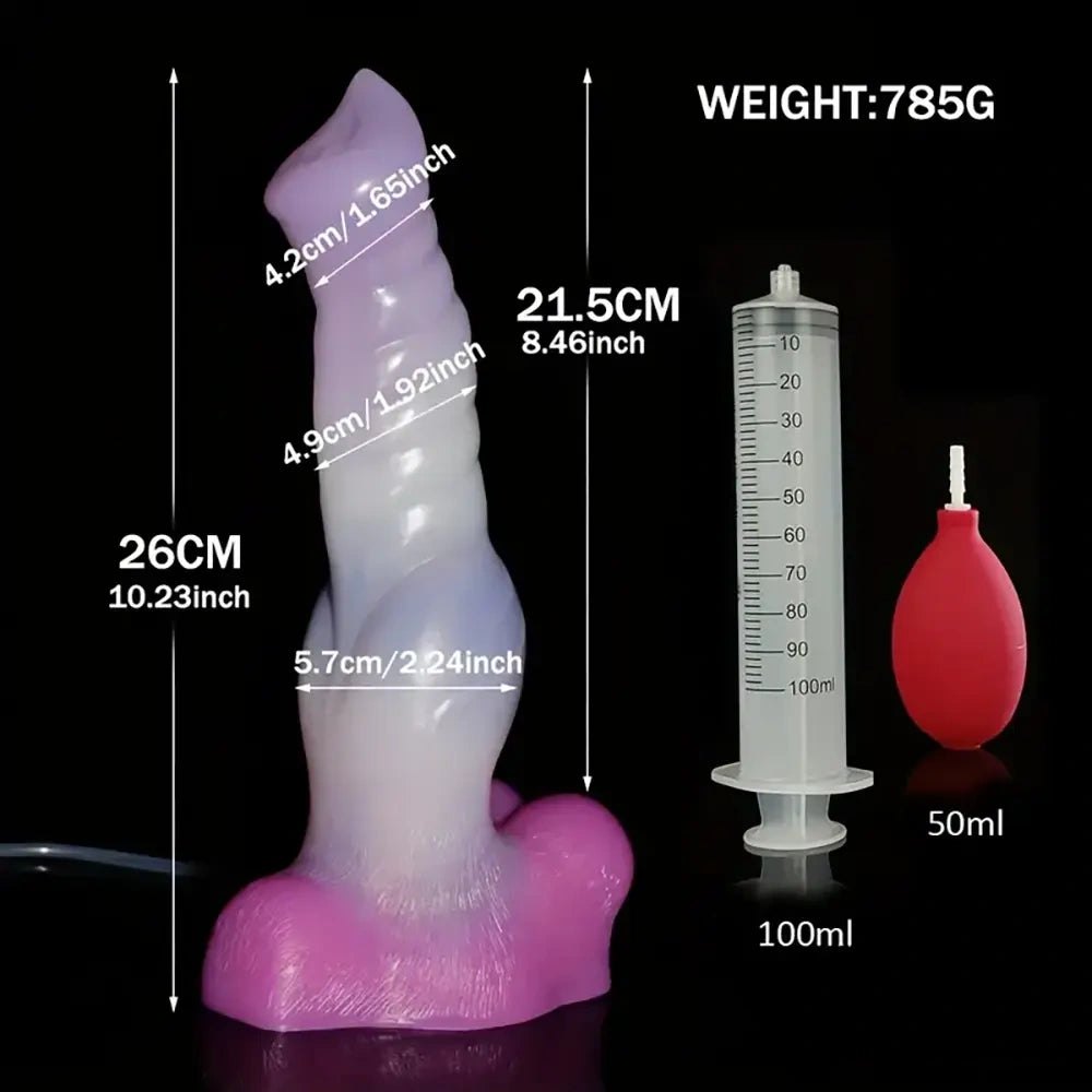 Squirting Knot Fantasy Dildo - Ejaculating Dildo 10 in