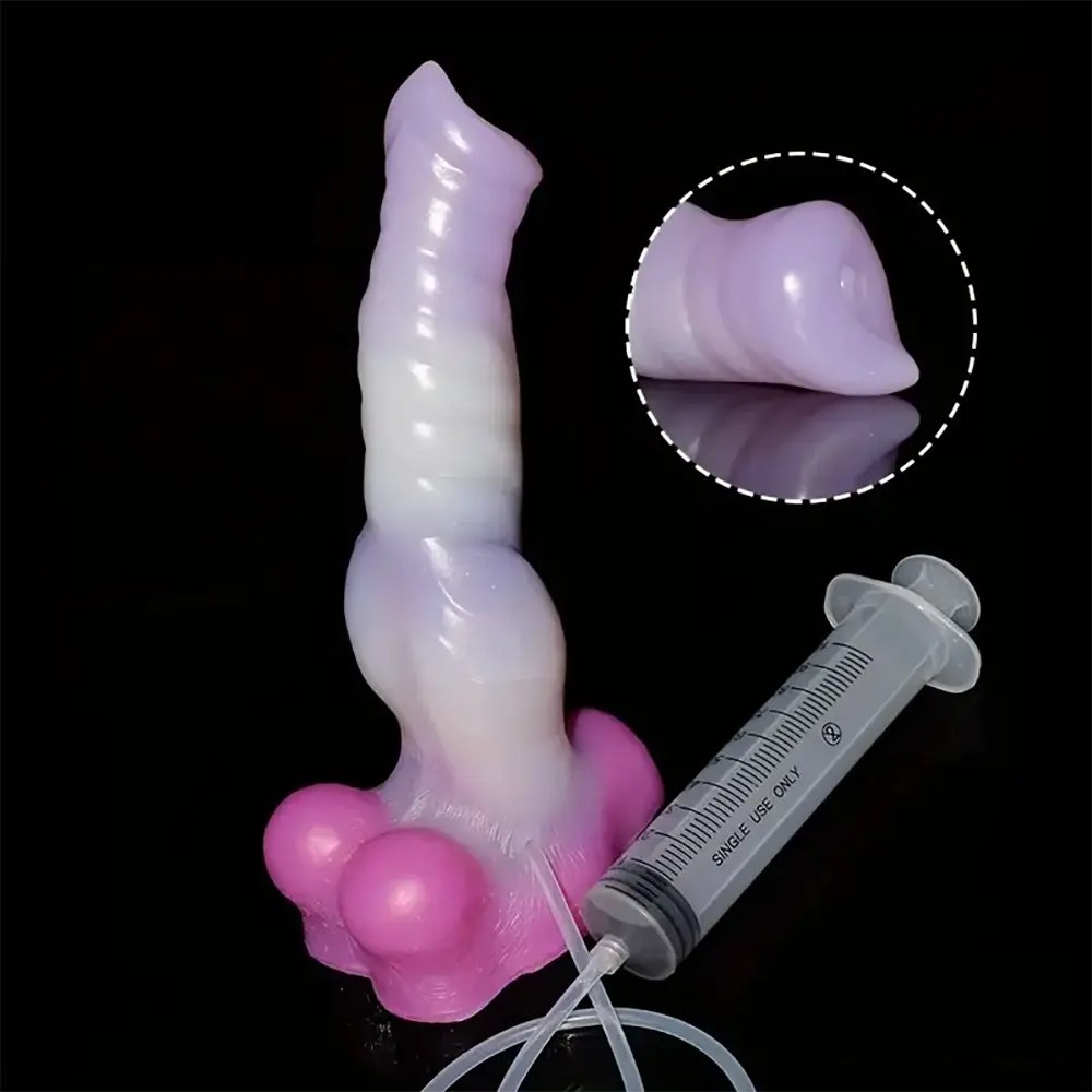 Squirting Knot Fantasy Dildo - Ejaculating Dildo 10 in