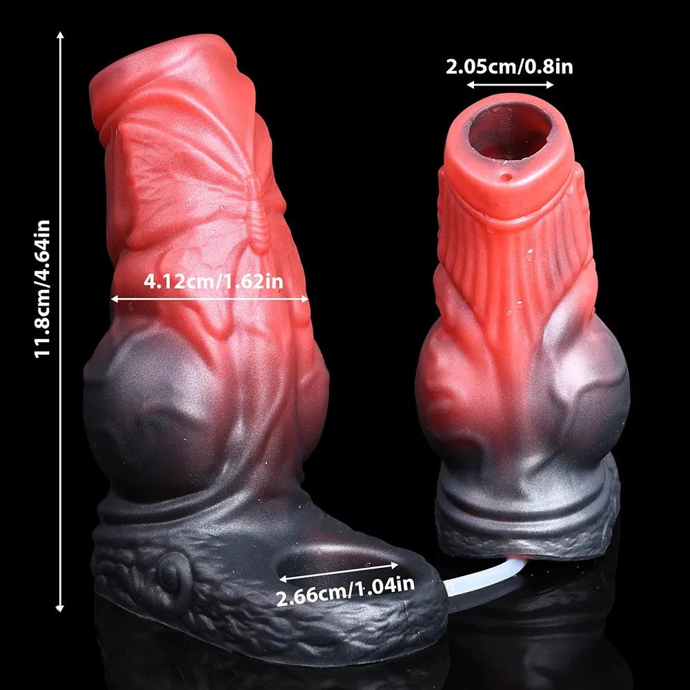 Squirting Monster Cock Ring - Silicone Sleeve Cock Ring