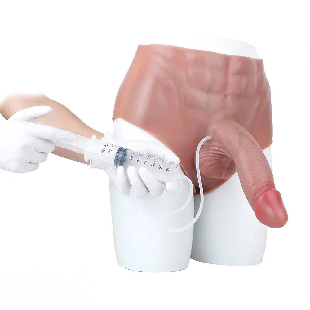 Squirting Strap-On Dildo - Panty Harness Strap-On Dildo