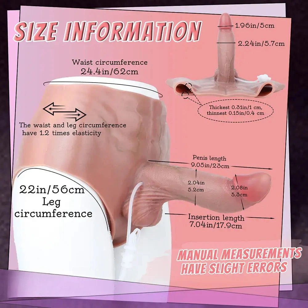 Squirting Strap-On Dildo - Panty Harness Strap-On Dildo