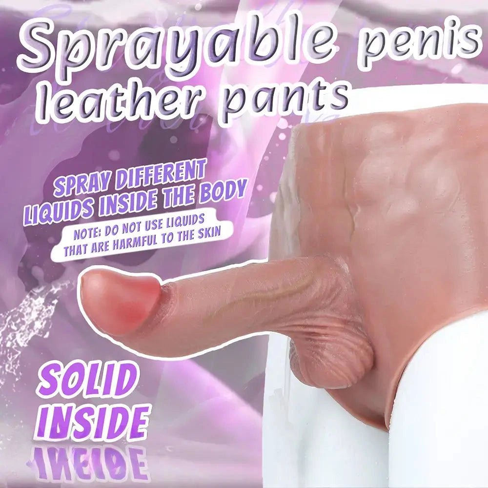 Squirting Strap-On Dildo - Panty Harness Strap-On Dildo