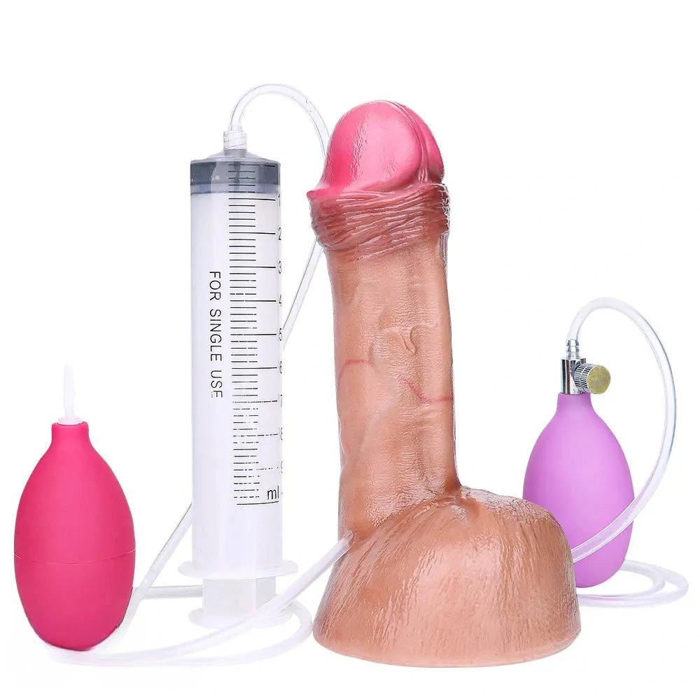 7.59in Squirting Realistic Dildo - Silicone Dildo With Airbag