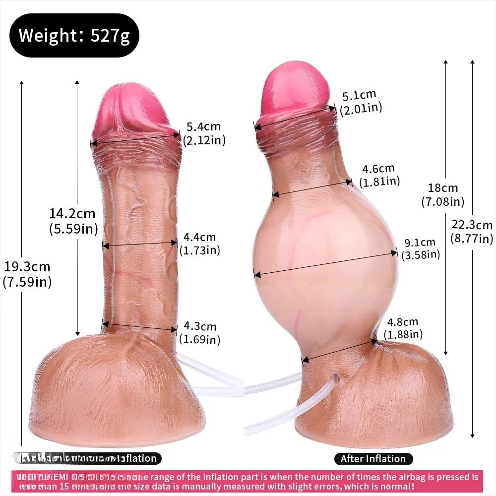 7.59in Squirting Realistic Dildo - Silicone Dildo With Airbag