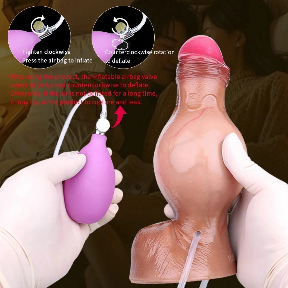 7.59in Squirting Realistic Dildo - Silicone Dildo With Airbag