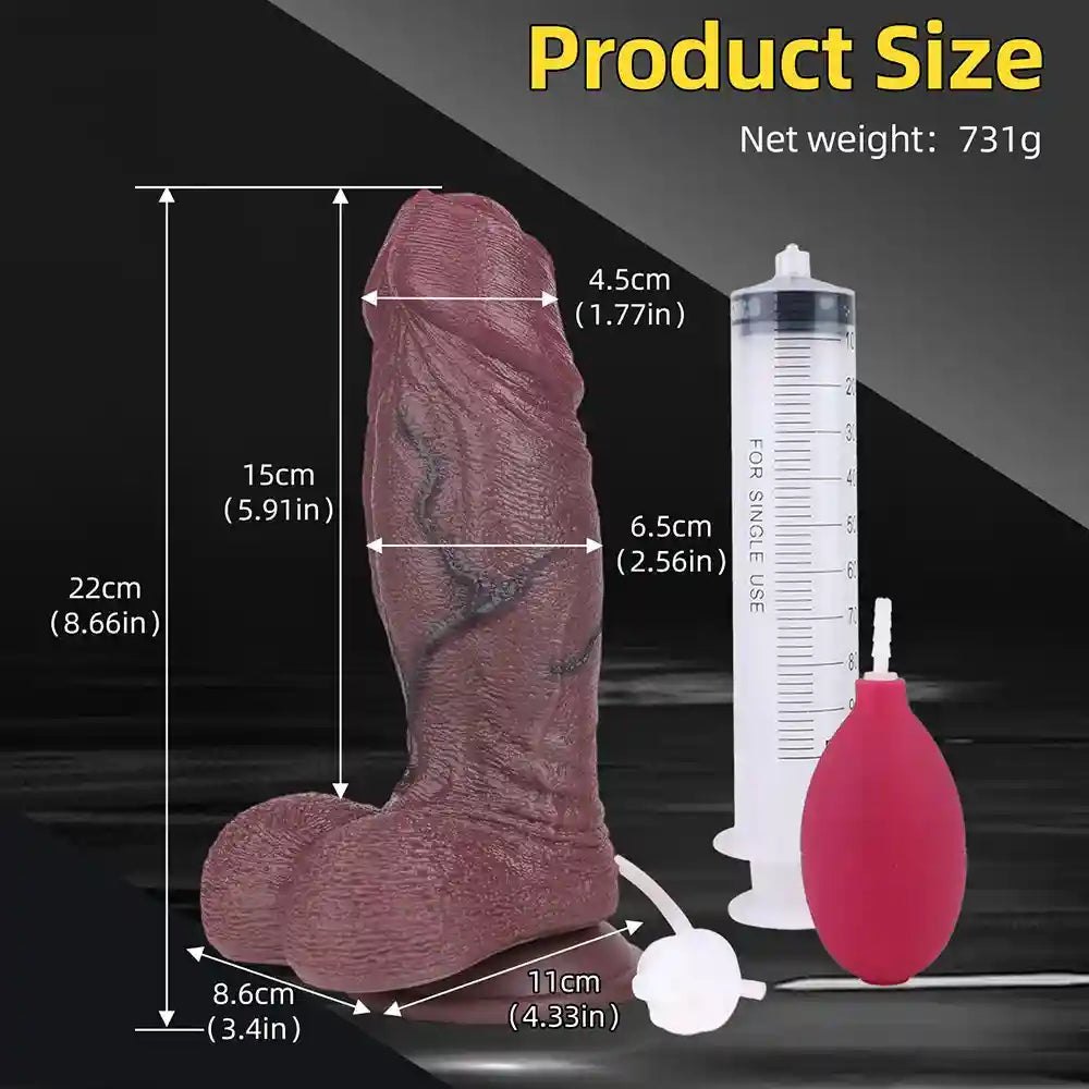 Squirting Realistic Dildo 8.66in - Realistic Silicone Dildo