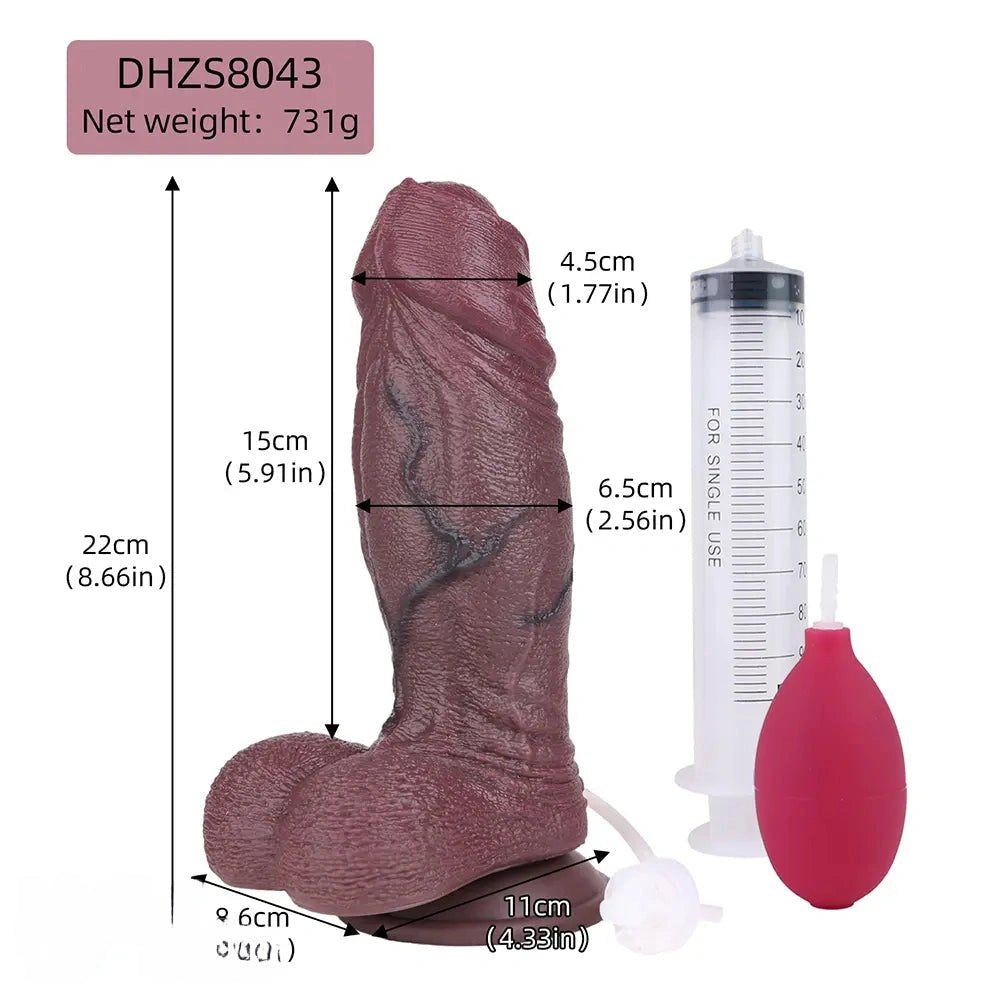 Squirting Realistic Dildo 8.66in - Realistic Silicone Dildo