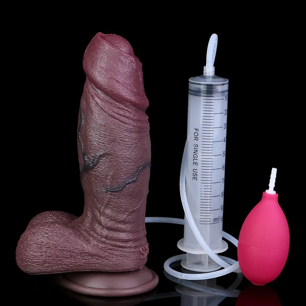 Squirting Realistic Dildo 8.66in - Realistic Silicone Dildo