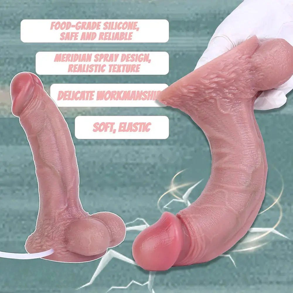 Squirting Silicone Dildo 7.87in - Squirting Realistic Dildo